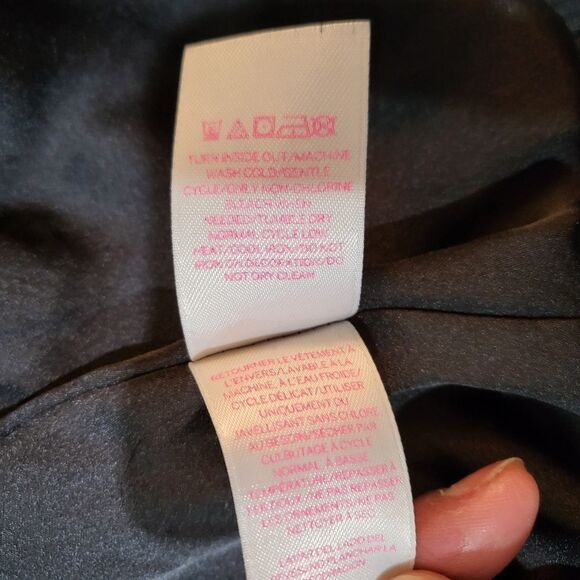 Victoria's Secret PINK Black Varsity Jacet Silver Stud Faux Leather Sleeve Sz S - Picture 13 of 13